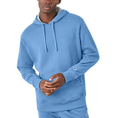 Abbildung von Champion Herren Kapuzenpullover Powerblend Pullover Hoodie, Swiss Blue, M