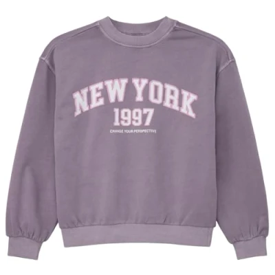 Abbildung von s.Oliver Waschung UND Front Sweatshirt für Kinder, Größe: 170/176, Flieder