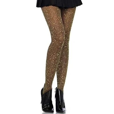 Abbildung von LEG AVENUE 7130 Lurex Strumpfhose, Einheitsgröße, Schwarzes Gold
