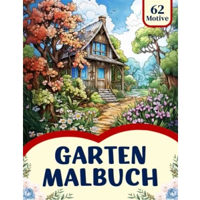 Abbildung von Garten Malbuch für Erwachsene: Ein Naturparadies Ausmalbuch mit wunderschönen Gartenmotiven Förderung der Kreativität Entspannung und Stressabbau (Malerische Ruheoasen, Band 1)