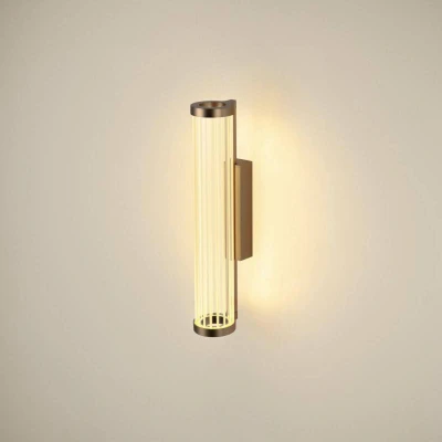 Abbildung von SLV QUIMERA KUPFER Wandleuchte Innen, Wandlampe Glas, Dimmbare Badlampe, Badezimmer Lampe Wand mit effizienter LED Technik, Vintage Innenleuchte Warmweißem Licht