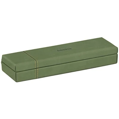 Abbildung von Rhodia 194515C Stiftetui 21x5, 5x3 cm, elegant aus Kunstleder, ideal für Stifte, Pinsel &amp; Kugelschreiber, 1 Stück, Salbei