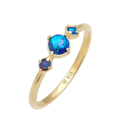 Abbildung von Elli GEO TRIO Ring, Damen, Größe: 54, Dunkelblau