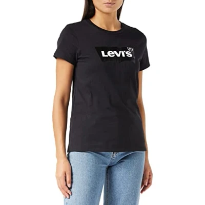Abbildung von Levi&#039;s THE Perfect TEE Seasonal Clear FOIL Tshirt print, Damen, Größe: XXS, Blacks
