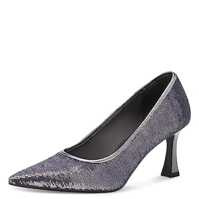 Abbildung von Tamaris Damen Pumps Vegan Stilettoabsatz; PEWTER/metallic; 38 EU