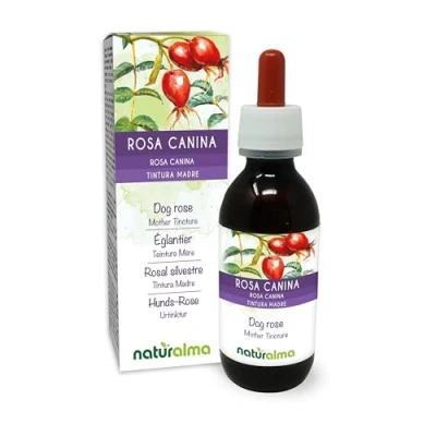 Abbildung von Hunds Rose (Rosa canina) Früchte Alkoholfreier Urtinktur Naturalma Reich an Vitamin C Flüssig Extrakt Tropfen 120 ml Nahrungsergänzungsmittel Veganer