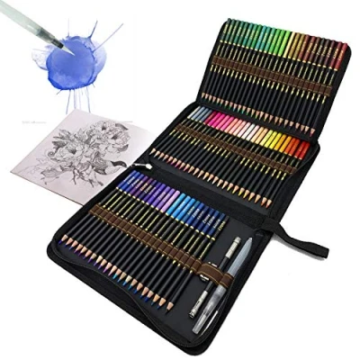 Abbildung von TVGO Professionelle Aquarellstifte, 72 Aquarell Buntstifte Set für Kinder und Erwachsene, Wasserlösliche Farbstifte zum Mischen, Schichten Aquarellieren