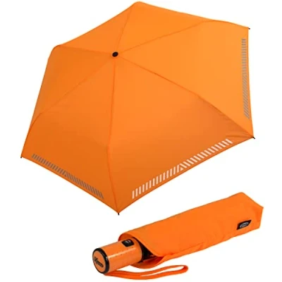 Abbildung von iX brella Automatik Kinderschirm Safety Reflex extra leicht neon orange