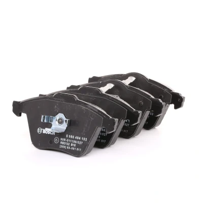 Abbildung von BOSCH 0 986 494 103 Bremsbelagsatz Low Metallic mit integriertem Verschleißsensor Anti Quietsch Blech, Kolbenclip VOLKSWAGEN: Golf 6, 5