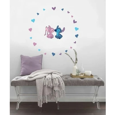 Abbildung von Komar Wandtattoo Stitch and Angel Cutie Größe 50 x 70 cm Disney, Wandsticker, Kinderzimmer, Aufkleber, Bunt