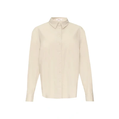 Abbildung von s.Oliver Cordbluse im Relaxed Fit mit Naht Details beige 44