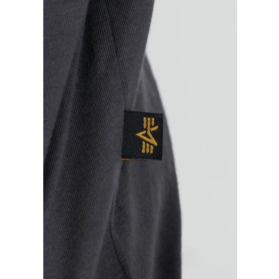Abbildung von Alpha Industries Langarmshirt, Herren, Größe: Small, Vintage grey