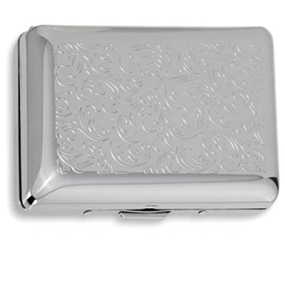 Abbildung von SILBERKANNE Visitenkartenetui Kreditkartenetui filigran 9,5x6,5x1,5 cm Premium Silber Plated edel versilbert in Top Verarbeitung