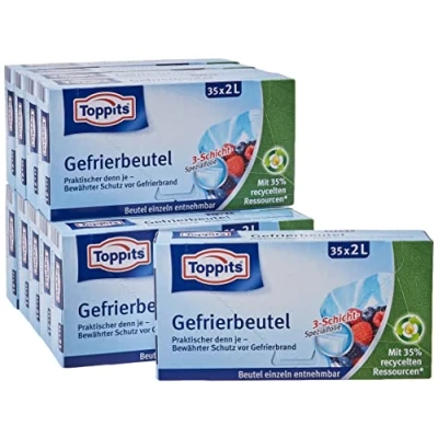 Abbildung von Toppits Gefrierbeutel 2 Liter Transparent, 35 Stück