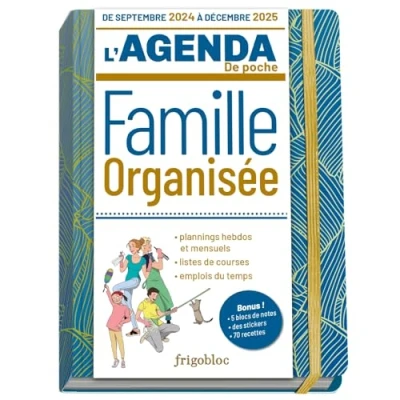 Abbildung von Agenda de poche 2025 la famille organisée bleu (de sept. 2024 à déc. 2025)