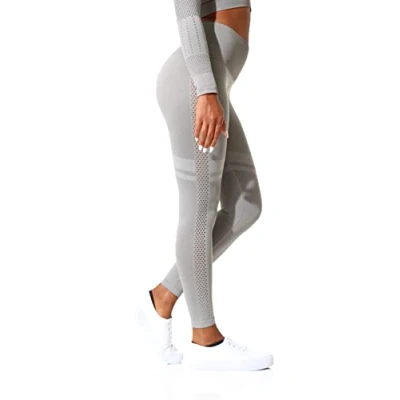 Abbildung von STARK SOUL Seamless Sport Leggings High Waist für Damen in schwarz melange, Größe S