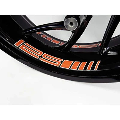 Abbildung von BIKE label Aufkleber Felgenbett orange kompatibel für KTM 125 Duke X790072VA