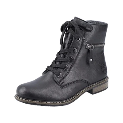 Abbildung von Rieker Schnürstiefelette, Damen, Größe: 40, Schwarz Schuhe