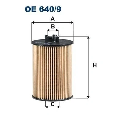 Abbildung von FILTRON OE 640/9 Ölfilter Filtereinsatz MERCEDES BENZ: A Class, B Class