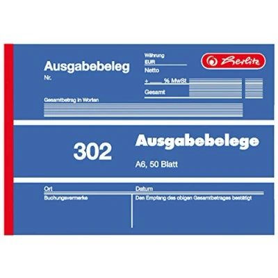 Abbildung von Herlitz ausgabebeleg A6, 50 Blatt, 1 Stück, X 20