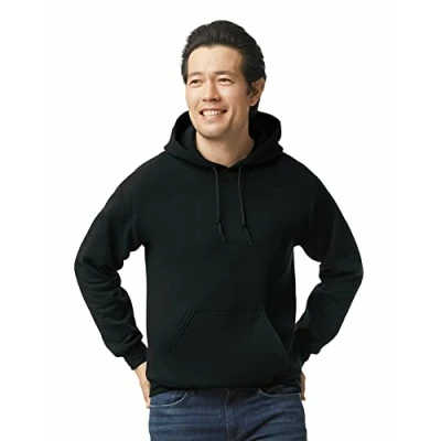 Abbildung von Gildan Herren Kapuzensweatshirt aus Fleece, Stil G18500 T Shirt, Schwarz, S
