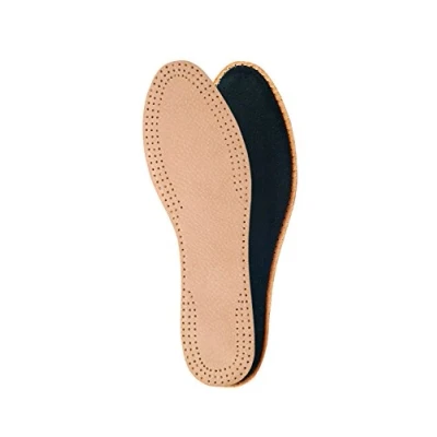 Abbildung von Einlegesohlen mit Aktivkohleschicht aus Natürlichem Leder für Damen, Schuheinlagen, Ersatz Schuhe, Stiefel (Damen 39 EUR)