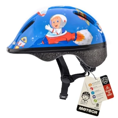 Abbildung von meteor® kinderfahrradhelm Sicherer Fahrradhelm Kinder Helm rollerhelm Jungen für Mountainbike Inliner skaterhelm BMX fahradhelm Scooter Bike Helmet