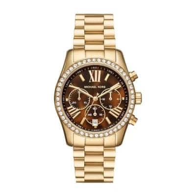 Abbildung von Michael Kors Lexington Chronograph goldcoloured, Damen, Größe: One Size, Gold coloured