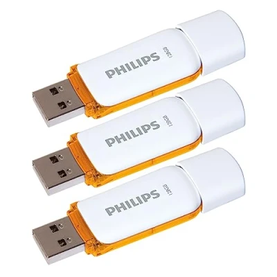 Abbildung von Philips Snow Edition 2.0 USB Flash Laufwerk 3X 128GB für PC, Laptop, Computer Data Storage, Lesegeschwindigkeit bis zu 25 MB/s