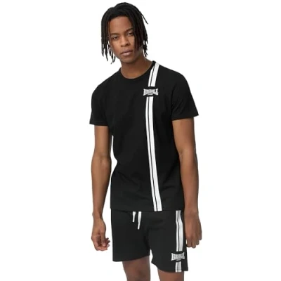 Abbildung von Lonsdale Normale Passform Inverbroom Tshirt print, Herren, Größe: Large, Black white