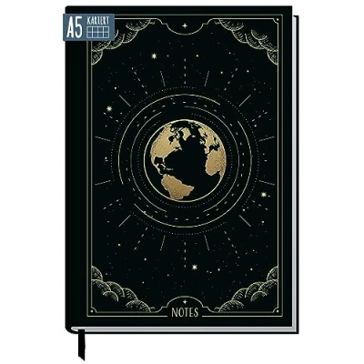 Abbildung von Notizbuch A5 kariert [New Adventures] 124 Seiten, 62 Blatt Ideal als Tagebuch, Bullet Journal, Ideenbuch, Schreibheft klimafreundlich &amp; nachhaltig