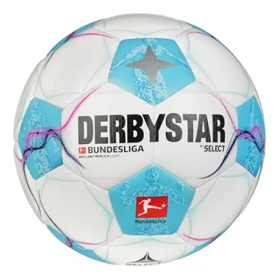 Abbildung von Derbystar Fußball, Herren, Größe: 5, Weissblaupink