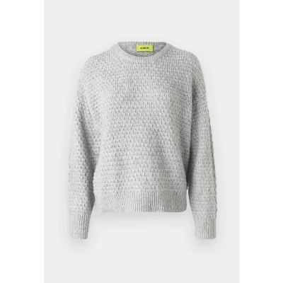 Abbildung von JJXX Damen JXMILLY Structure Crew Neck Knit Strickpullover, Light Grey Melange, Small