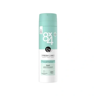 Abbildung von 8X4 Fresh Lime Deospray, Deodorant mit frisch fruchtigen Zitrusnoten, erfrischendes Deo ohne Aluminium (ACH) 48h zuverlässigem Schutz (150 ml)