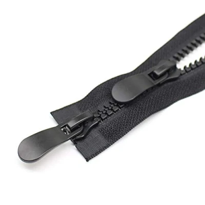 Abbildung von YaHoGa 70 cm #8 Reißverschluss Kunststoff 2 Wege teilbar Schwarze Reissverschluss für mantel Jacken (RZTW cm)