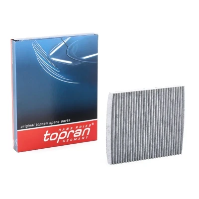 Abbildung von TOPRAN 821 091 Innenraumfilter Aktivkohlefilter, Filtereinsatz, mit geruchsabsorbierender Wirkung 227 203 19 rechteckig HYUNDAI: i40 Saloon, ix35