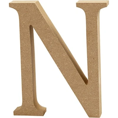 Abbildung von Creativ &quot;N MDF Buchstabe, braun, 13 x 2 cm