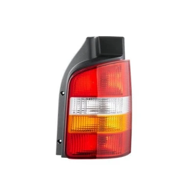 Abbildung von HELLA 2SK 008 579 121 Rückleuchte rechts P21/4W, P21W 12 gelb, glasklar, Rot weiß mit Glühlampen Lampenträger VOLKSWAGEN: Transporter 5