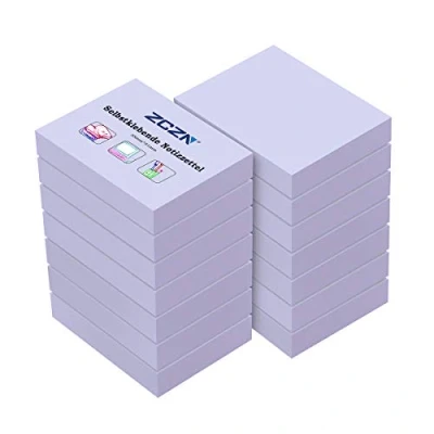Abbildung von ZCZN 14 Blöcke Haftnotizen hellviolett, kleine Klebezettel 51 x 38 mm, Sticky Notes 100 Blatt pro Block für Schule, Zuhause, Büro