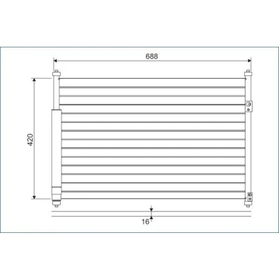 Abbildung von VALEO 814228 Klimakondensator ohne Trockner Aluminium 420 R 134a SUZUKI: Grand Vitara 2 SUV