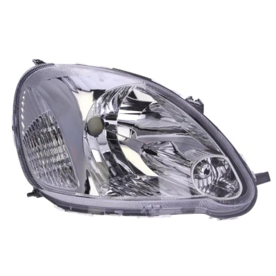 Abbildung von VAN WEZEL 5430968 Scheinwerfer rechts H4 rauchgrau für Rechtsverkehr mit Stellmotor LWR P43t TOYOTA: Yaris I Hatchback