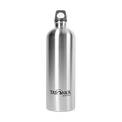 Abbildung von Tatonka Trinkflasche Stainless Steel Bottle 1l Unzerbrechliche Flasche aus Edelstahl schadstofffrei (BPA frei), rostfrei, lebensmittelecht, spülmaschinenfest Mit Öse zum Befestigen (1 Liter)