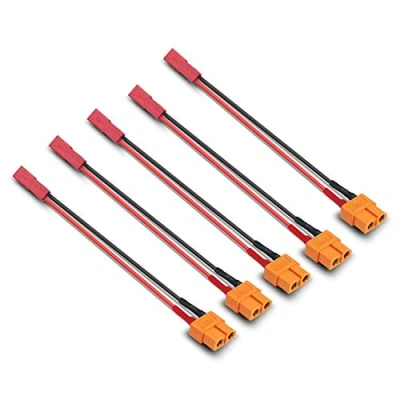Abbildung von Taikuwu 5 Stück XT60 Weiblicher Stecker Adapter auf JST mit 10CM 20AWG Silikonkabeladapter