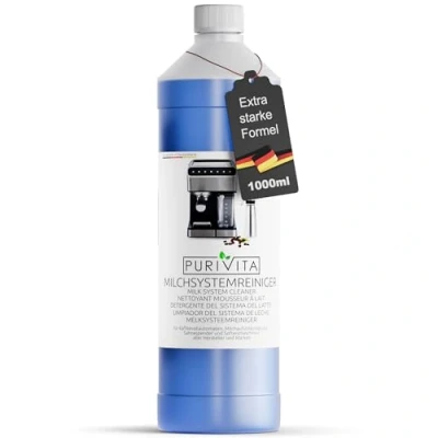 Abbildung von PURIVITA Milchsystemreiniger Kaffeevollautomat für Kaffeemaschinen uvm 1000ml Milchschaumreiniger Konzentrat
