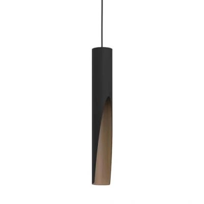 Abbildung von EGLO LED Hängelampe Barbotto, Pendelleuchte über Esstisch mit indirekter Beleuchtung, Hängeleuchte aus Metall in Schwarz und Holz Optik, GU10 Leuchtmittel, warmweiß, FSC zertifiziert