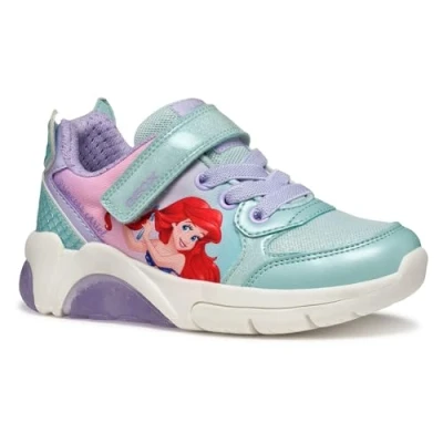 Abbildung von Geox Light UP Disney Ariel Mermaid Fadinlight GIRL Sneaker low für Kinder, Größe: 35, Watersea/lilac Schuhe