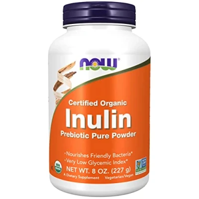 Abbildung von Now Foods Certified Organic Inulin (Bio Inulin), hochdosiert, 227g veganes Pulver, Laborgeprüft, Sojafrei, Glutenfrei, Ohne Gentechnik, Vegetarisch