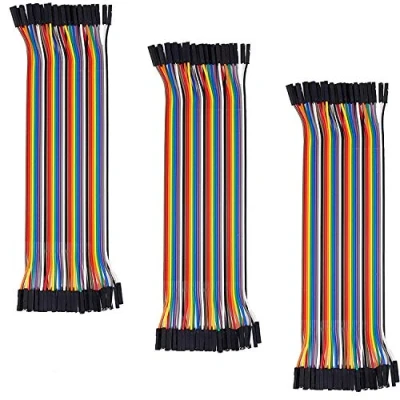 Abbildung von AZDelivery 3 x Jumper Wire Kabel 40 STK. je 20 cm F2F Female to kompatibel mit Arduino und Raspberry Pi Breadboard inklusive E Book!