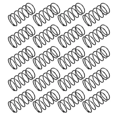 Abbildung von sourcing map 20Stk. Druckfeder Federstahl Spannfeder 1,2mm Drahtdmr. 20mm Außendmr. 40mm freie Länge schwarz