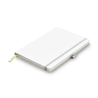 Abbildung von Lamy paper Softcover A5 Notizbuch 810 Format DIN (145 x 210 mm) in Weiß mit Lineatur, 192 Seiten und elastischem Verschlussband white